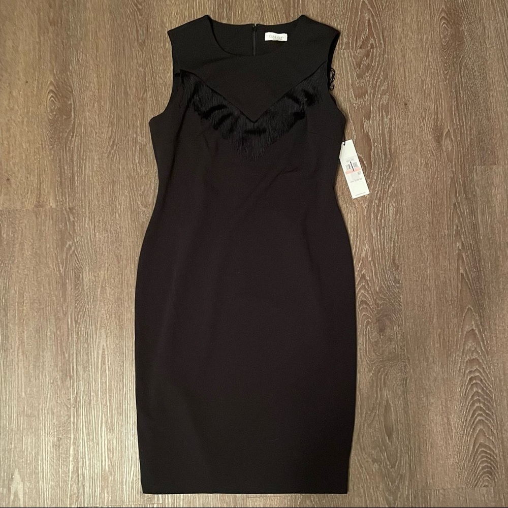 Calvin Klein Fringe Sheath Dress Size 2 4 8 & 10 - Picture 10 of 11